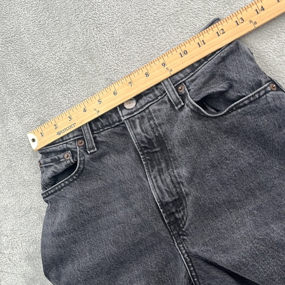 Abercrombie & Fitch 25, 0 Short Curve Love Gray , Charcoal Black 90s Straight HR - Picture 8 of 15